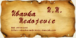 Ubavka Medojević vizit kartica